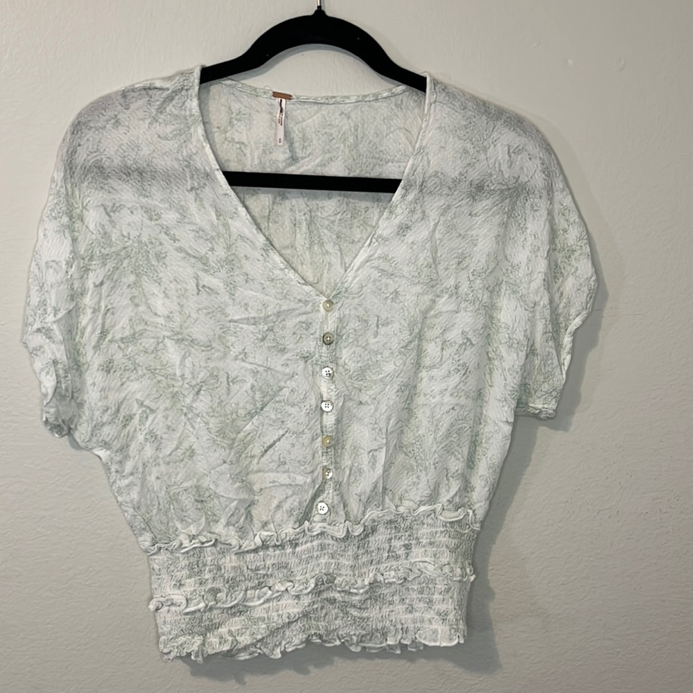 Free People Boho Floral Blouse Small NWOT